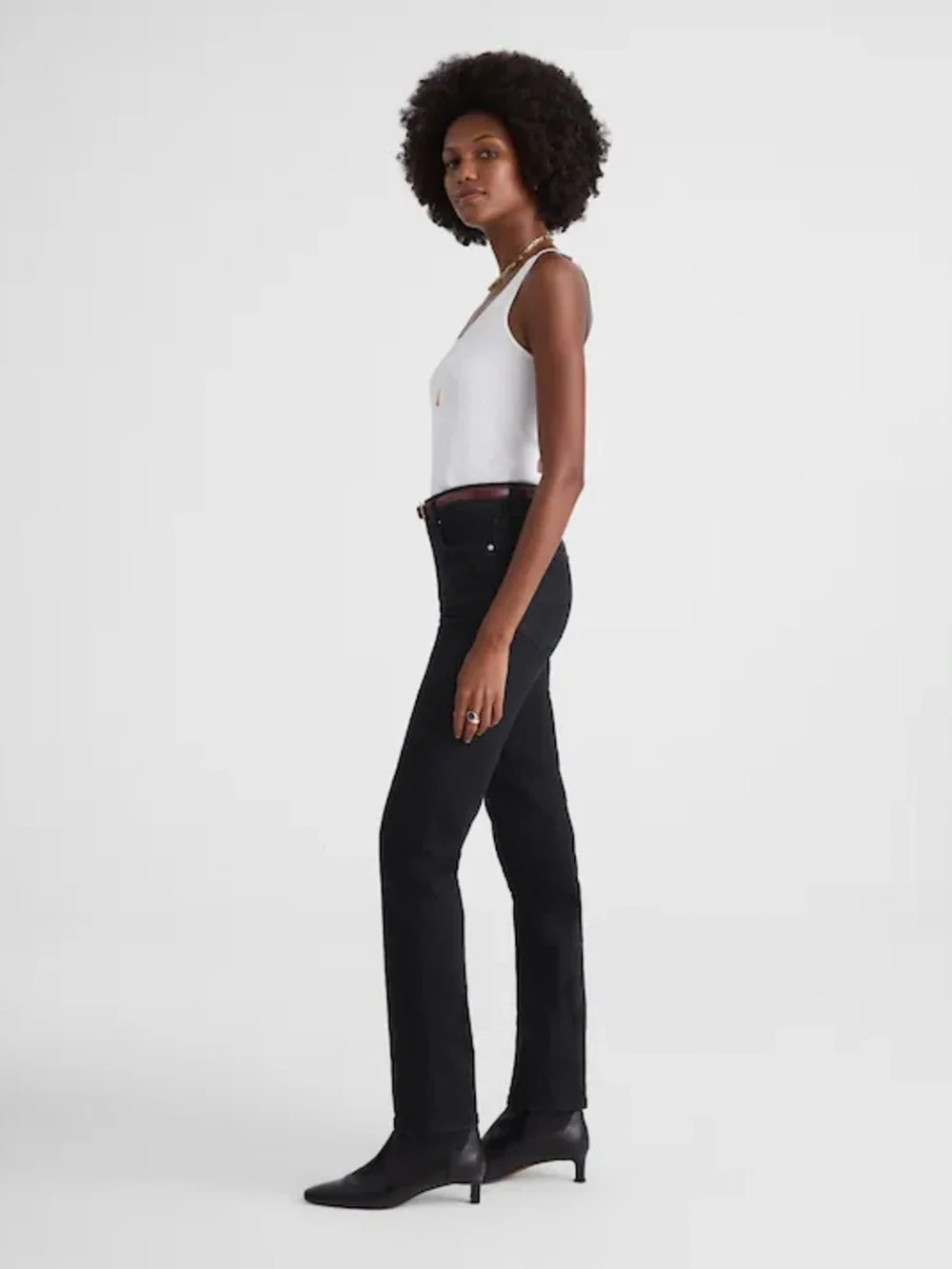 Madewell The Longline Straight Jean black Size 33 NWT
